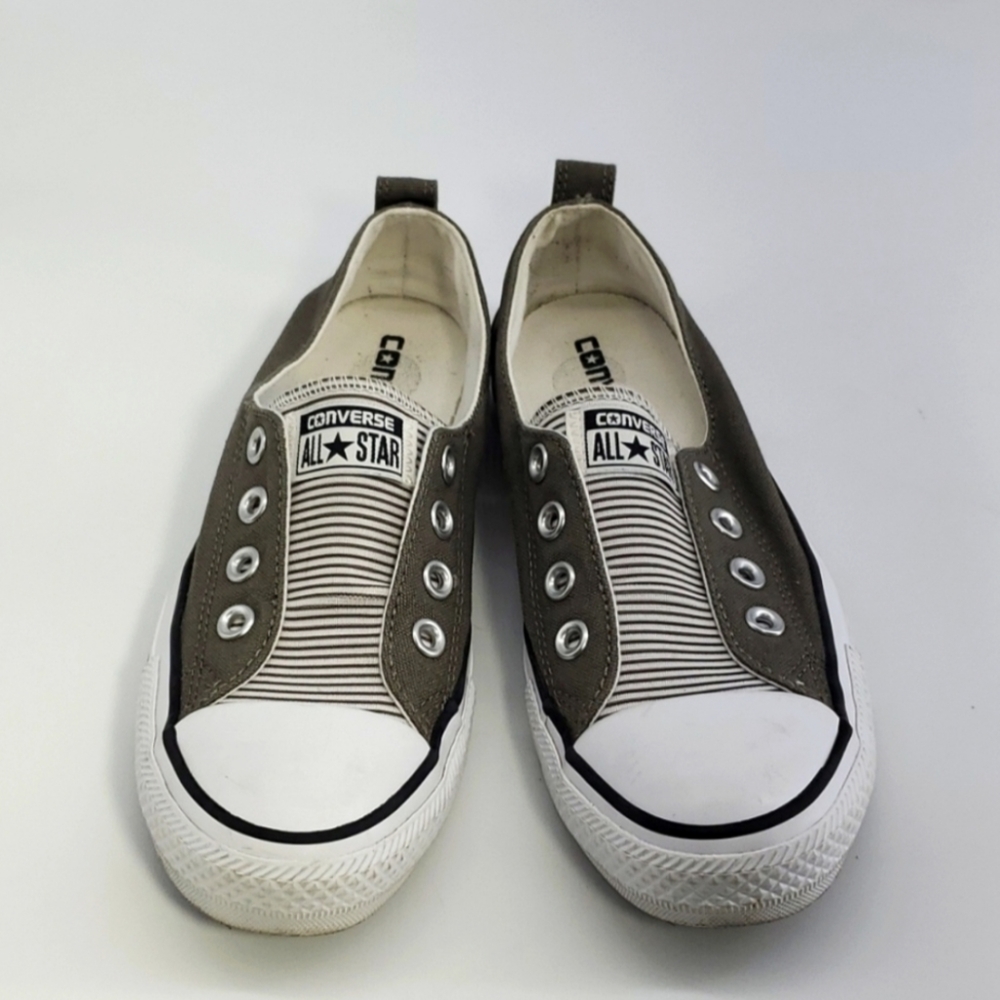 Converse All Star Striped Front Slip-on Sneakers / Loafers Sz 7